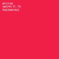 #F01F48 - Razzmatazz Color Image