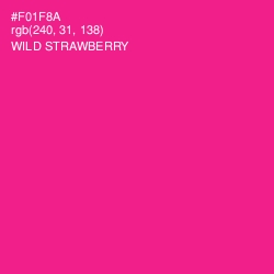 #F01F8A - Wild Strawberry Color Image