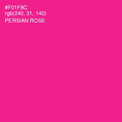 #F01F8C - Persian Rose Color Image