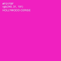 #F01FBF - Hollywood Cerise Color Image