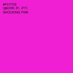 #F01FD3 - Shocking Pink Color Image