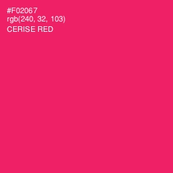 #F02067 - Cerise Red Color Image