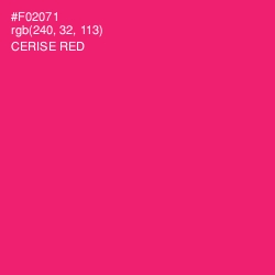 #F02071 - Cerise Red Color Image