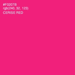 #F0207B - Cerise Red Color Image