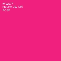 #F0207F - Rose Color Image