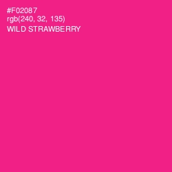 #F02087 - Wild Strawberry Color Image