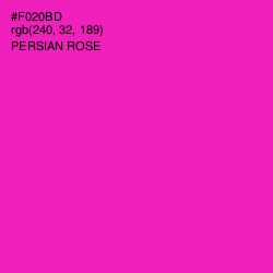#F020BD - Persian Rose Color Image