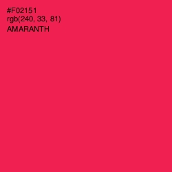 #F02151 - Amaranth Color Image