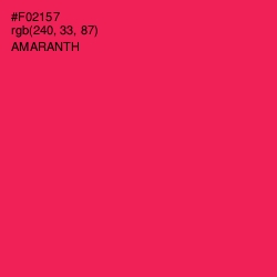 #F02157 - Amaranth Color Image