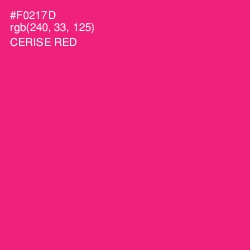 #F0217D - Cerise Red Color Image