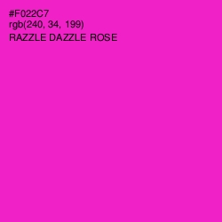 #F022C7 - Razzle Dazzle Rose Color Image