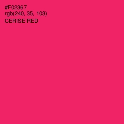 #F02367 - Cerise Red Color Image