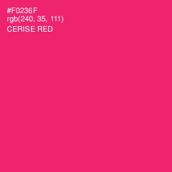 #F0236F - Cerise Red Color Image