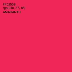 #F02558 - Amaranth Color Image