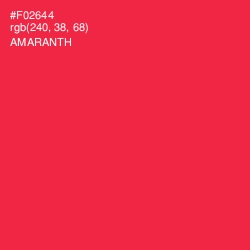 #F02644 - Amaranth Color Image