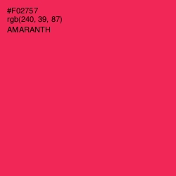 #F02757 - Amaranth Color Image