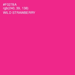 #F0278A - Wild Strawberry Color Image