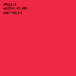 #F02845 - Amaranth Color Image