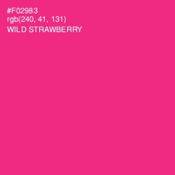 #F02983 - Wild Strawberry Color Image