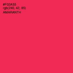 #F02A55 - Amaranth Color Image