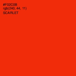#F02C0B - Scarlet Color Image