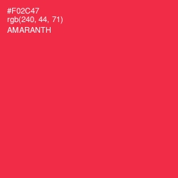 #F02C47 - Amaranth Color Image