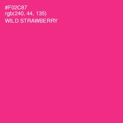 #F02C87 - Wild Strawberry Color Image