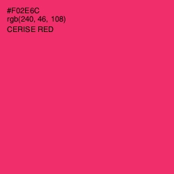 #F02E6C - Cerise Red Color Image