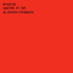 #F02F20 - Alizarin Crimson Color Image