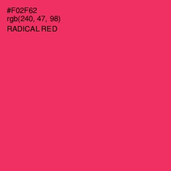 #F02F62 - Radical Red Color Image