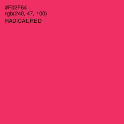 #F02F64 - Radical Red Color Image