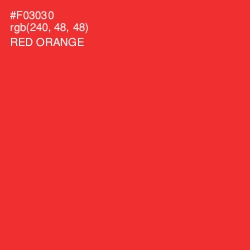 #F03030 - Red Orange Color Image