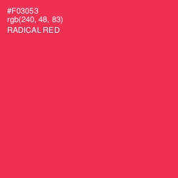 #F03053 - Radical Red Color Image