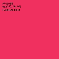 #F0305E - Radical Red Color Image