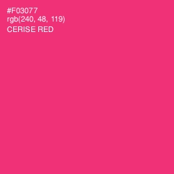 #F03077 - Cerise Red Color Image