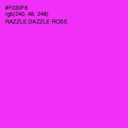 #F030F8 - Razzle Dazzle Rose Color Image