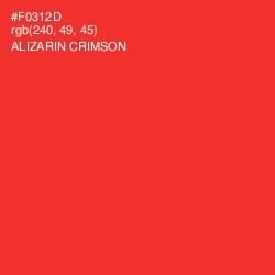 #F0312D - Alizarin Crimson Color Image