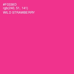#F0338D - Wild Strawberry Color Image