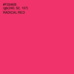 #F0346B - Radical Red Color Image