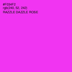 #F034F2 - Razzle Dazzle Rose Color Image