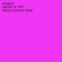 #F034F3 - Razzle Dazzle Rose Color Image