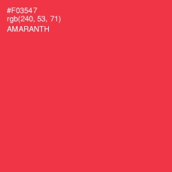 #F03547 - Amaranth Color Image