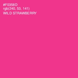 #F0358D - Wild Strawberry Color Image