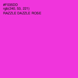 #F035DD - Razzle Dazzle Rose Color Image
