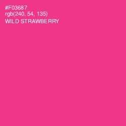 #F03687 - Wild Strawberry Color Image