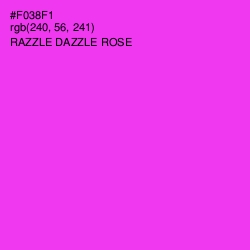 #F038F1 - Razzle Dazzle Rose Color Image