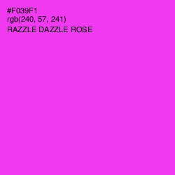 #F039F1 - Razzle Dazzle Rose Color Image