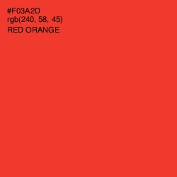 #F03A2D - Red Orange Color Image