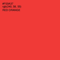 #F03A37 - Red Orange Color Image