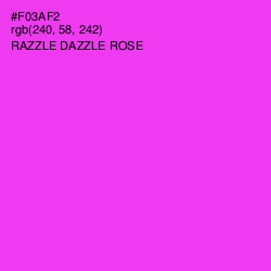 #F03AF2 - Razzle Dazzle Rose Color Image